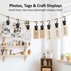 BIHRTC Pack of 25 Black Curtain Clips String Light Hangers