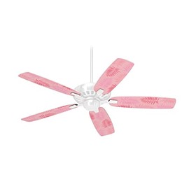 Palms 01 Pink On Pink - Ceiling Fan Skin Kit fits most 42 inch fans (FAN and BLADES SOLD SEPARATELY)
