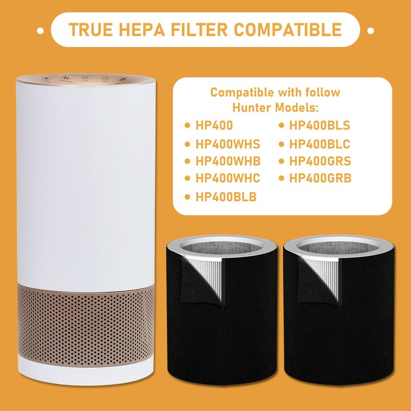Allisfresh H-PF400 HEPA Filter Replacement Kit Compatible with H-HF400-VP H-PF400