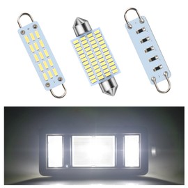 ModitoFix LED Interior Map Dome Light Bulbs Replacement Compatible with K1500 K2500 C1500 C2500 1988-2000, Chevy Silverado GMC Sierra 1988-1998 Pickup 6000K White, 2 Map + 1 Dome LED Lights