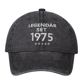 Sugeru Baseball Cap, Super Grandpa, Birthday Gift Man, Gift for Grandpa for Birthday Baseball Cap with Pattern, Baseball Cap Men, LEGENDARY SINCE 1975