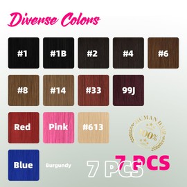 Straight Clip in Hair Extensions Real Human Hair, 7Pcs 20 Inch 110g #4 Chocolate Brown Invisible Natural Soft Real Human Hair Extensions Clip ins, Double Weft Hair Extensions Real Human Hair for Women