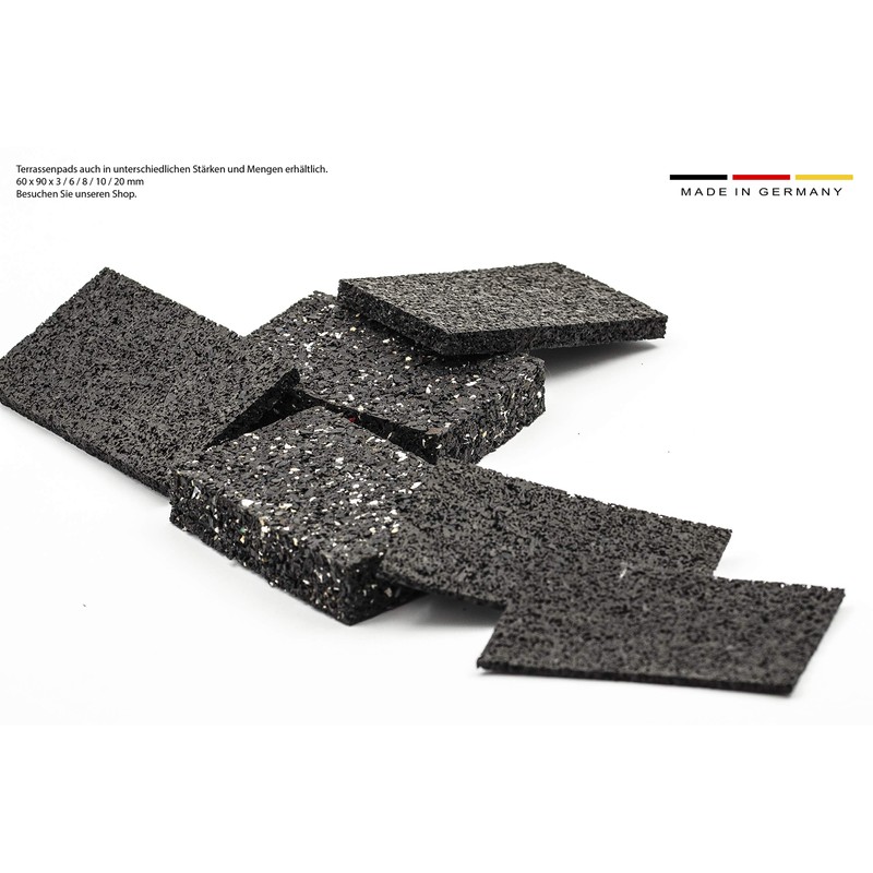 Valo VT00900_1-3 Plastic Rubber Granulate Patio Pad Weatherproof for Balcony,