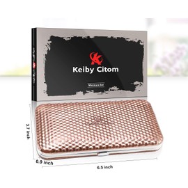 Kit de manicura profesional de acero inoxidable Keiby Citom KC957121 – 12 piezas oro rosa