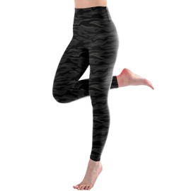 Stanpetix Leggings for Women - High Waisted Workout Leggings for Women Running Exercise (Black Camouflage,Full Length,S-M)