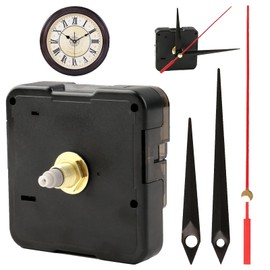 Quartz Movement for Wall Clock, Super Quiet for DIY Projects, 16 mm Shaft Length, Precise Time Keeping with Includes Hand Replacement for Wall Clocks, Ideal for Repairs and Creative Clock Projects