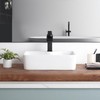 KDKSC Bathroom Vessel Sink 19"x15" Rectangular White Bathroom Sink with