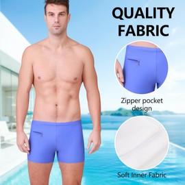 Men's Swimming Shorts Sports Swimwear Quick Drying Men's Swimwear Trunks Swimming Trunks Pants, La656-violetblue, S