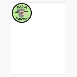 Leyland Designs Plague Survivor Geek Merit Badge Bumper Sticker Window Water Bottle Decal 5""