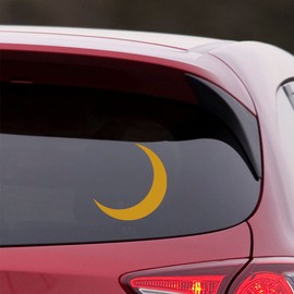 NBFU Crescent Moon Galaxy (Metallic Gold) (Set Of 2) Premium Waterproof Vinyl Decal Stickers For Laptop Phone Accessory Helmet Car Window Bumper Mug Tuber Cup Door Wall Decoration