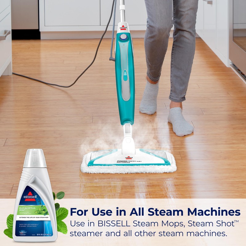 BISSELL EUCALYPTUS MINT DEMINERALIZED STEAM MOP WATER, 32 ounces, 1392,