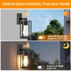 2 Pack Dusk to Dawn Exterior Lighting Fixtures Wall Mount,