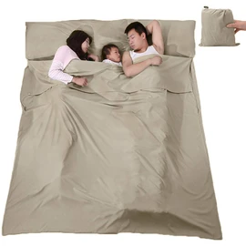 V VILISUN Sleeping Bag Liner, Lightweight Portable, Soft Travel and Camping Sheet, with Compact and Carry Bag, for Travel, Hotel