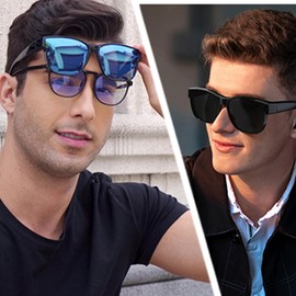 HAOLOTA Over Glasses Sunglasses for Women Men Polarized Square Fit Over Shades for Driving UV Protection