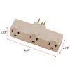 General Electric 3-Outlet Extender, Grounded Wall Tap, 3-Prong, Multiple Plug,