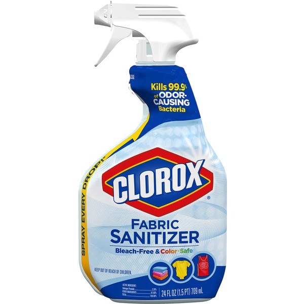 Clorox Fabric Sanitizer, Bleach-Free, Pack of 2, 48 fl oz Total