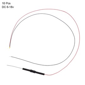 uxcell 10pcs Prewired 0603 White Surface Mounted Devices LED Light Emitting Diode - DC 6-18V Micro Wired Soldered Mini LED Lights with Resistor
