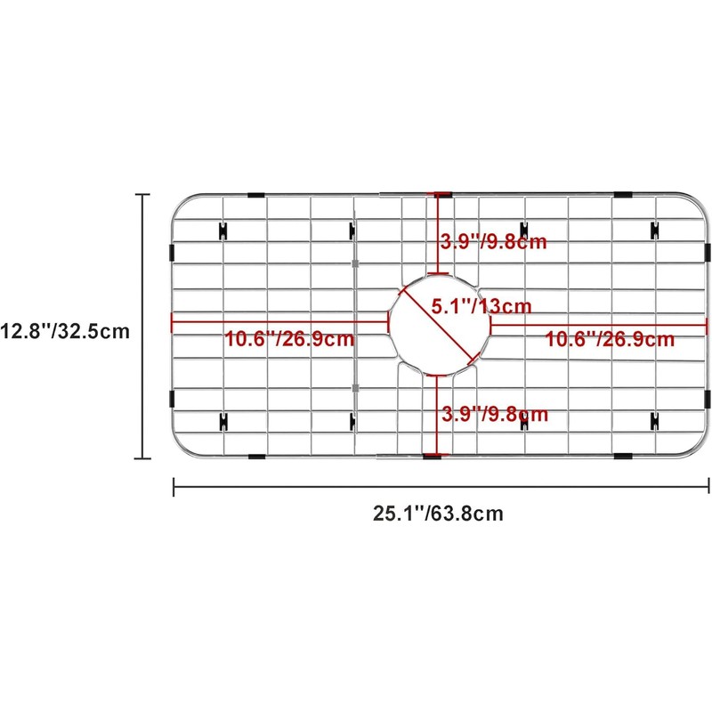 Sink Protector for Kitchen Sink,Large Sink Rack,25.1"X 12.8",Stainless Steel Sink