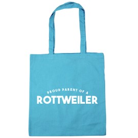 Hippowarehouse Proud Parent Of A Rottweiler Tote Shopping Gym Beach Bag 42cm x38cm, 10 litres