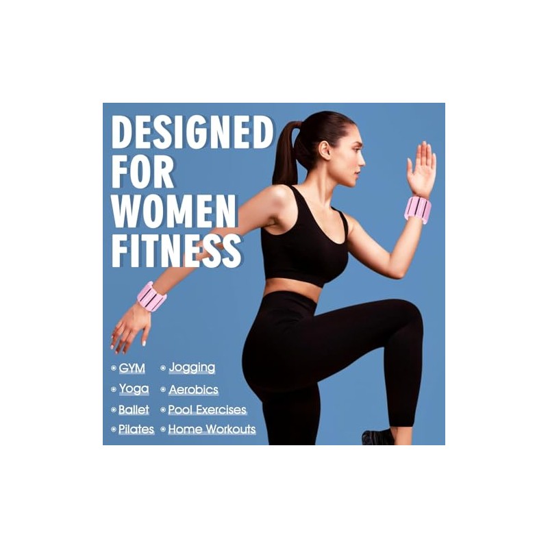 WAYAMY - Pesas de Tobillo Ajustables para Fitness, Totalmente Ajustable
