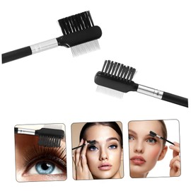 Mikinona Portable Mascara Comb 3-piece Double Brush Set Makeup Tool Comfortable Bristles Organized and Neat Application