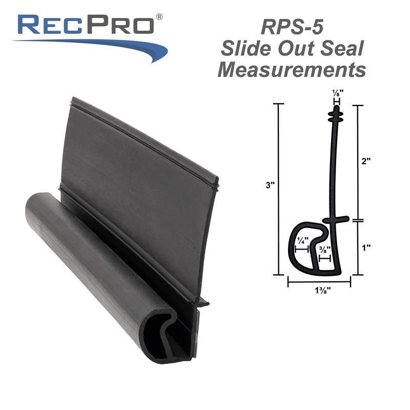 RecPro RV 1” D Bulb & 2” Wiper Seal Combo