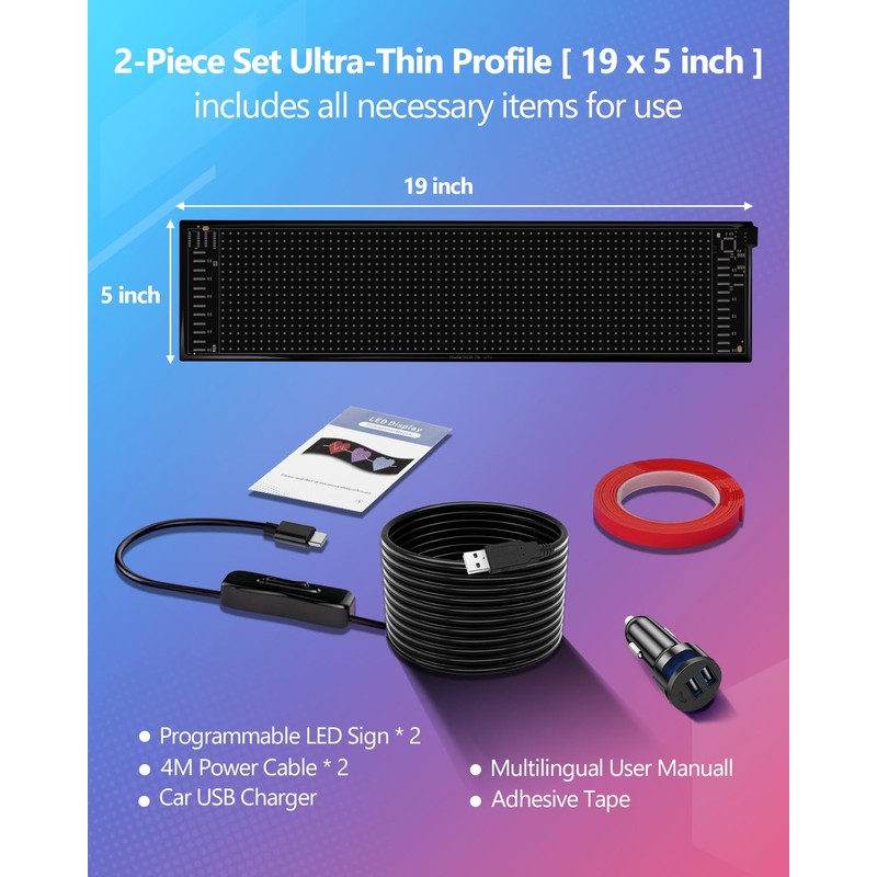 Multifunctional Bright 2PCS Devil Eyes for Cars Windshield - 19in