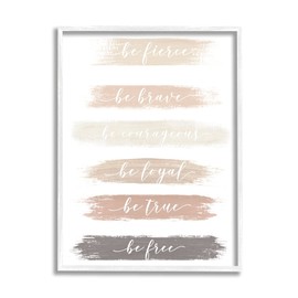 Stupell Industries Be Free Encouraging Paint Brush Stroke Neutral Tones, Design by Graffitee Studios