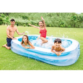 Intex Swim Center Family Inflatable Pool, 103" X 69" X 22", for Ages 6+