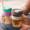 KeepCup Original Clear, Reusable Plastic Coffee Cup | Splashproof Lid,