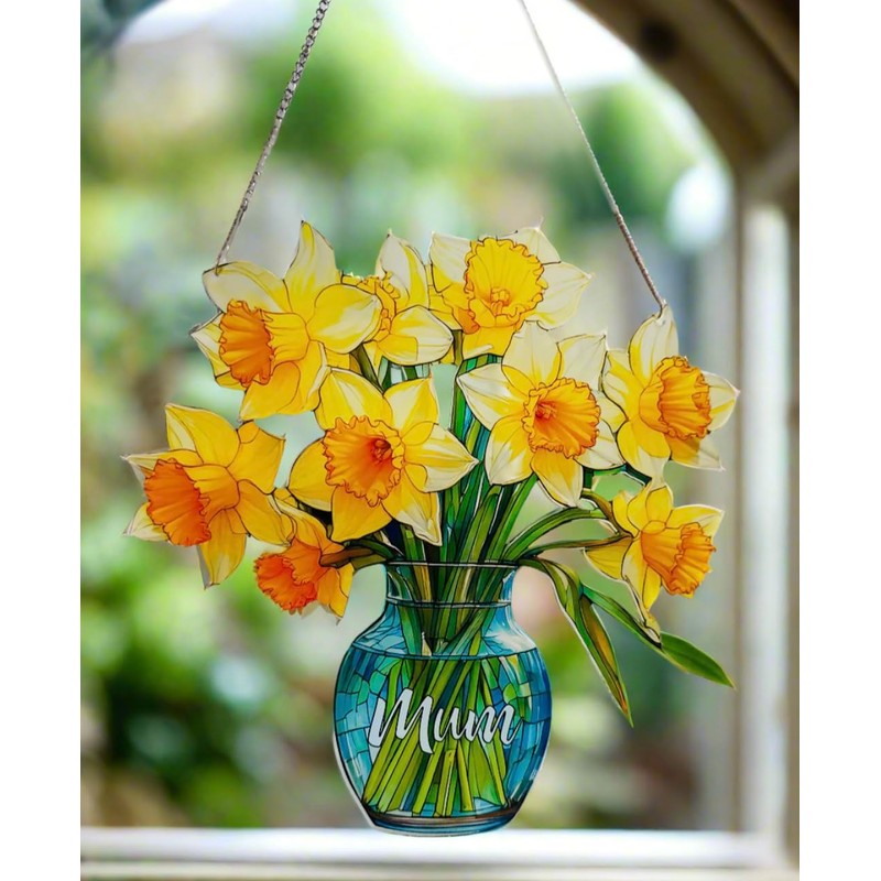 Image Industry Acrylic Everlasting Daffodils in Vase Gifts for Mum