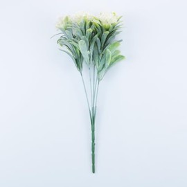 KMI Floral Greenery Stems - 11" Fake Wild Flower Bunch in Cream, Centerpiece Table Decorations, Wedding Decor, Vase Filler for Floral Arrangements, Artificial Plants & Fake Flowers, Spring Decor