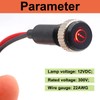 Taiss LED Indicator Pilot Dash Light with Symbols (Single Arrow)