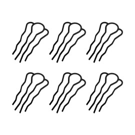 6 Pieces Of Four-Toothed Hairpin, Black Plastic Hairpin, Creative Hairpin, Classic Fashion Hair Accessories For Women, Simple U-Shaped Hairpin, Styling Headdress Hair Fork.
