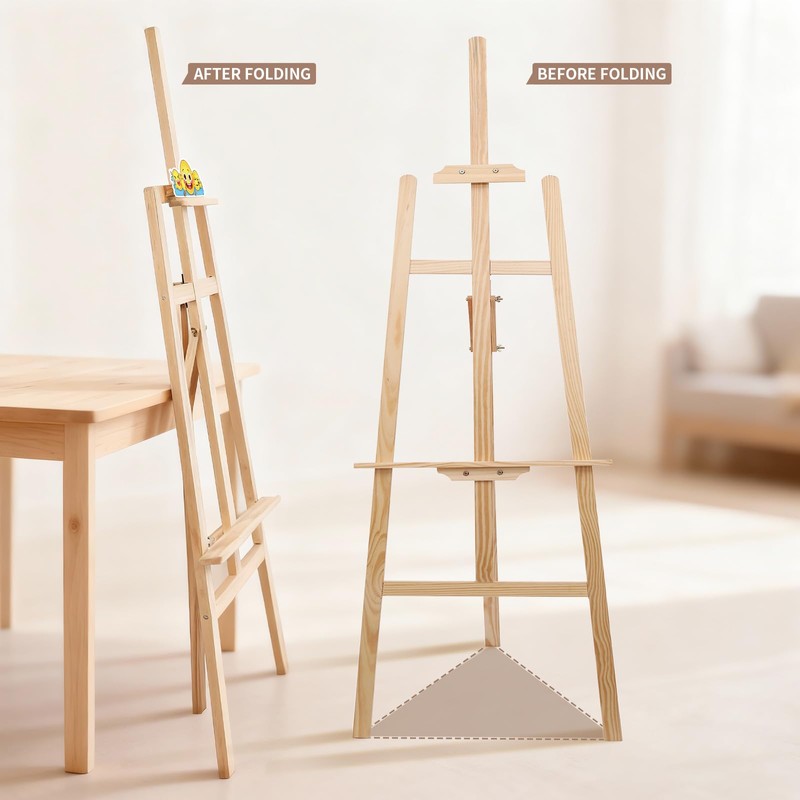 Wooden Easel Stand for Sign and Painting - Adjustable Artist
