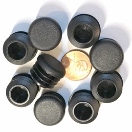 (Pack of 25) 3/4" OD Round End Caps (14-20 Ga - Hole Size 0.59" - 0.69" (ID) || 0.75 Inch Sliding Inserts | Furniture Chair / Table Leg Caps | Fitness Eqpt End Caps | by SBD
