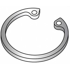 Internal Retaining Ring, Steel, Plain Finish, 1 5/8 in Bore Dia., 25 PK, Mfr: U36050.162.0001-A