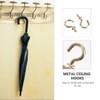Veemoon Copper Plated Ceiling Hooks 20pcs Metal Screw-in Hooks for