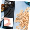 jojofuny 100pcs Pumpkin Shape Wooden Buttons Hand Made DIY Cartoon