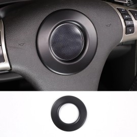 Carworld66 Fits For Corvette C6 2005-2013 Steering Wheel Emblem Bezel Matt Black ABS