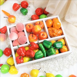 20Pcs Fake Artificial Fruit Vegetable Mix, Small Lifelike 20 Styles Artificial Faux Fruit for Party Decor, Simulation Display Foam Realistic Model for Home Themed Tabletop Decor Photography Props