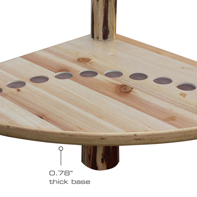 Rush Creek Creations Rustic Log 12 Fishing Rod Storage Corner