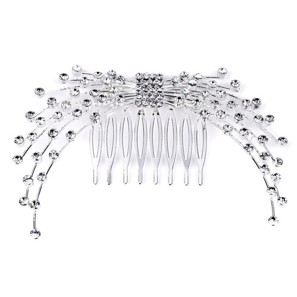 Lux Bridal Lux Accessories Crystal Rhinestone Firework Hair Comb