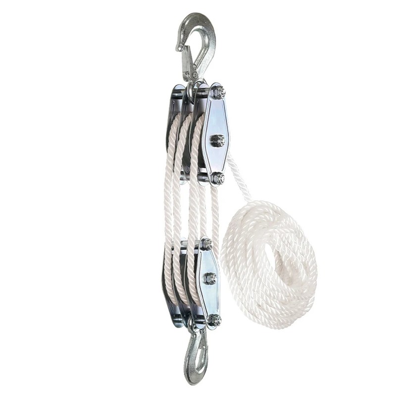 Manual Rope Pulley Hoist for Equipment Lifting – 270° Rotating