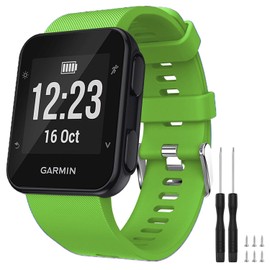 GVFM Band Compatible with Garmin Forerunner 35, Soft Silicone Replacement Watch Band Strap for Garmin Forerunner 35 Smart Watch, Fit 5.11-9.05 Inch (130-230 mm) Wrist (Green)