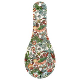 The Leonardo Collection William Morris Strawberry Thief Spoon Rest | Durable Spoon Rest Kitchen for Spoons | Tea Spoon Holder for Kicthen & Home | Ideal Utensils Holder & Teaspoon Rest Gift for Women