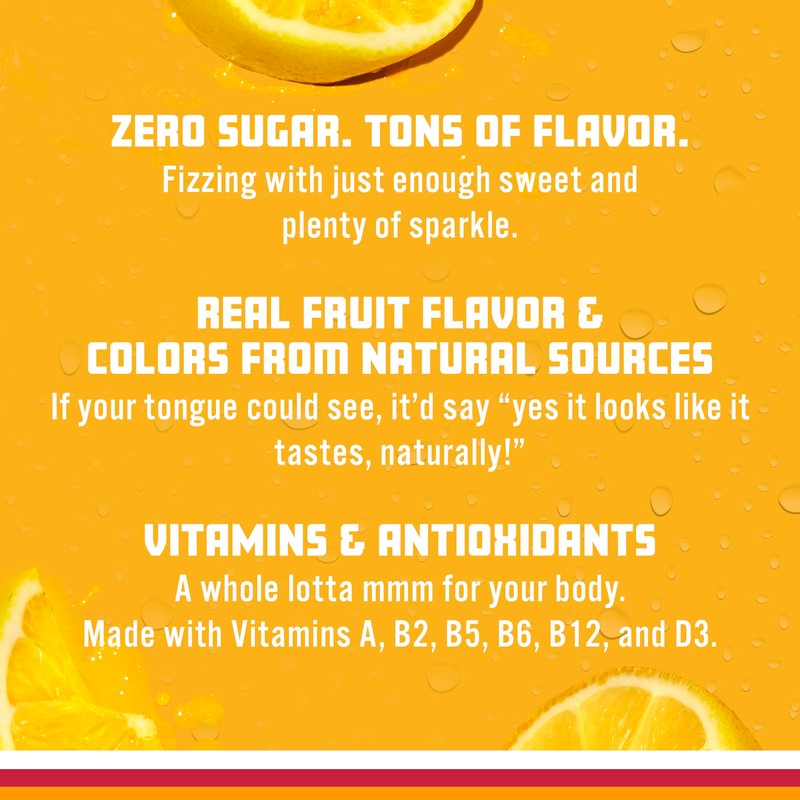 Sparkling Ice, Classic Lemonade Sparkling Water, Zero Sugar Flavored Water,