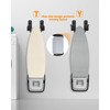 MUSVOH Ironing Board Wall Mount, Stainless Steel Ironing Board Hanger
