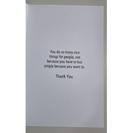 Unbranded THANKS SO MUCH THANK YOU GREETING CARD, NEW WITH ENVELOPE