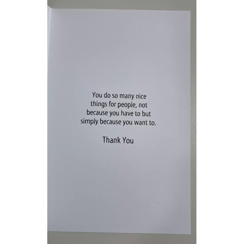 Unbranded THANKS SO MUCH THANK YOU GREETING CARD, NEW WITH